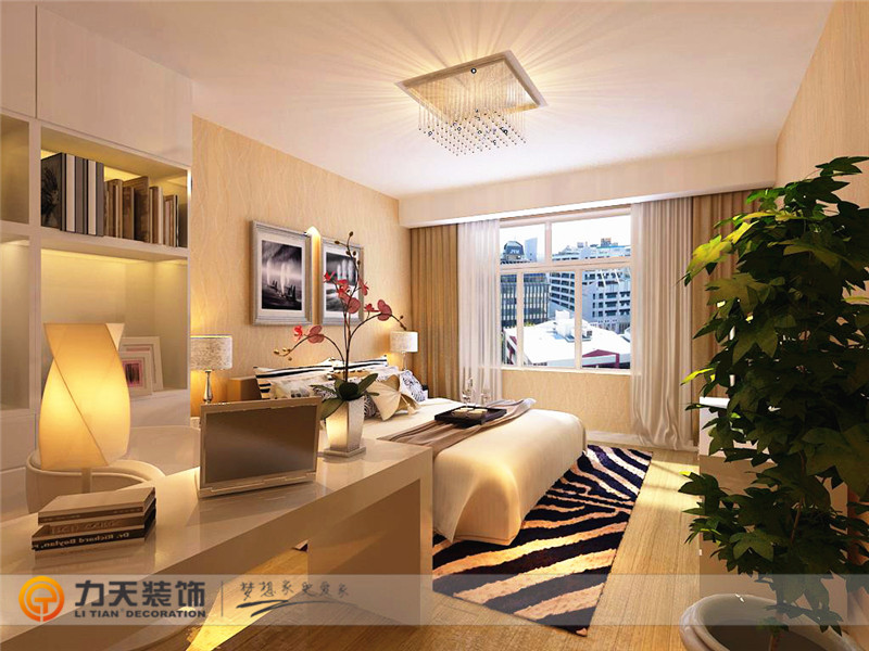 现代 三居 卧室图片来自阳光力天装饰在星缘月轩-140㎡-现代风格的分享