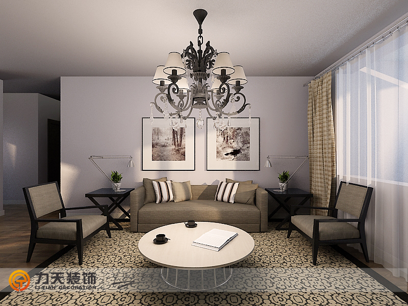 现代 三居 客厅图片来自阳光力天装饰在紫竹华庭-140㎡-现代风格的分享