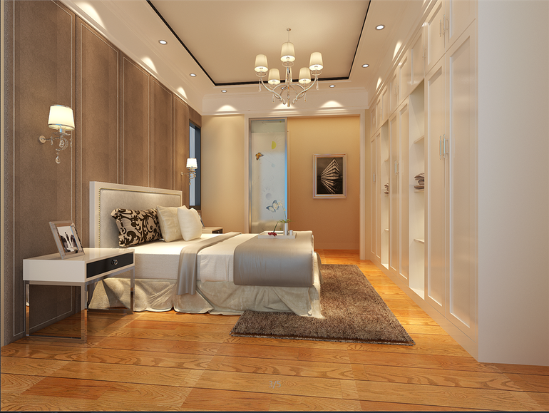 时尚 80后 白领 卧室图片来自北京合建装饰在放松空间 120平梧桐苑简约居室的分享