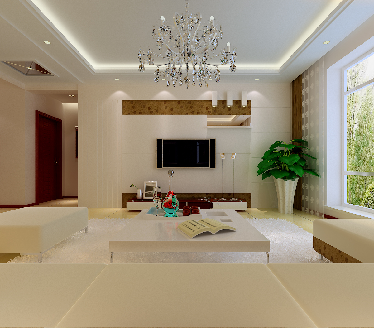 简约 三居 客厅图片来自百家设计小刘在名流印象147平设计案例的分享