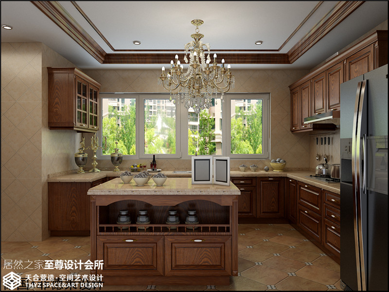 厨房图片来自天合营造在长源假日港湾别墅466平现代中式的分享