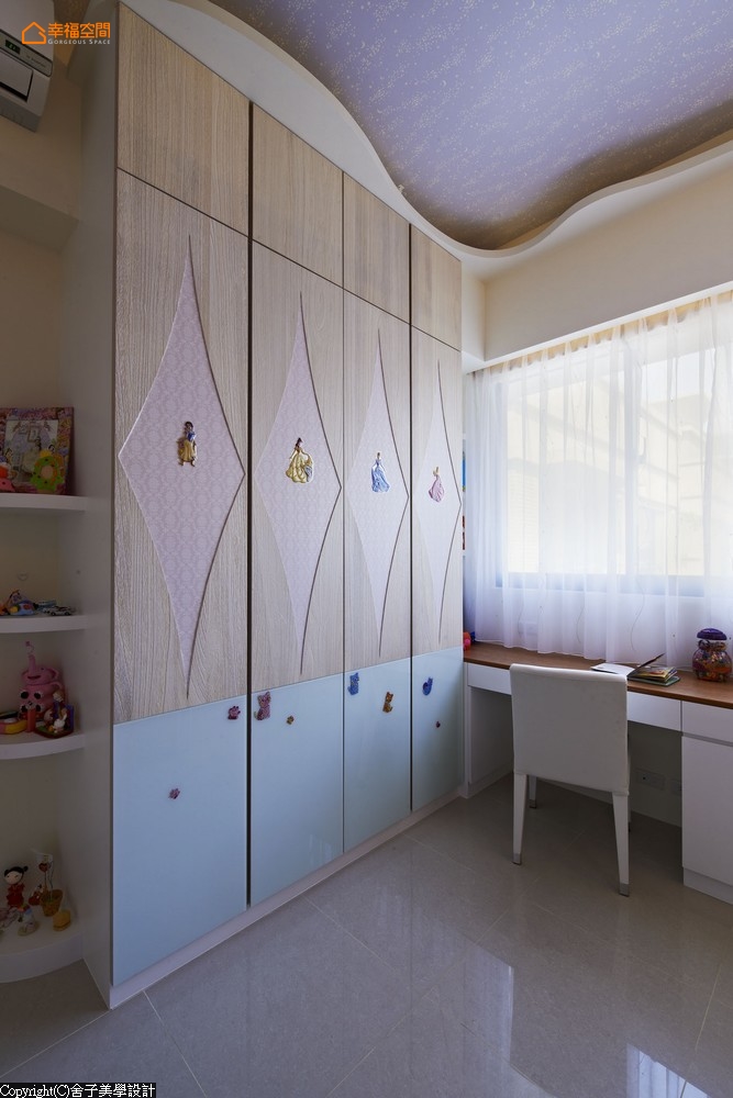 新古典 美式 女孩 三居 收纳 白领 儿童房图片来自幸福空间在美式轻古典135平感动空间故事的分享