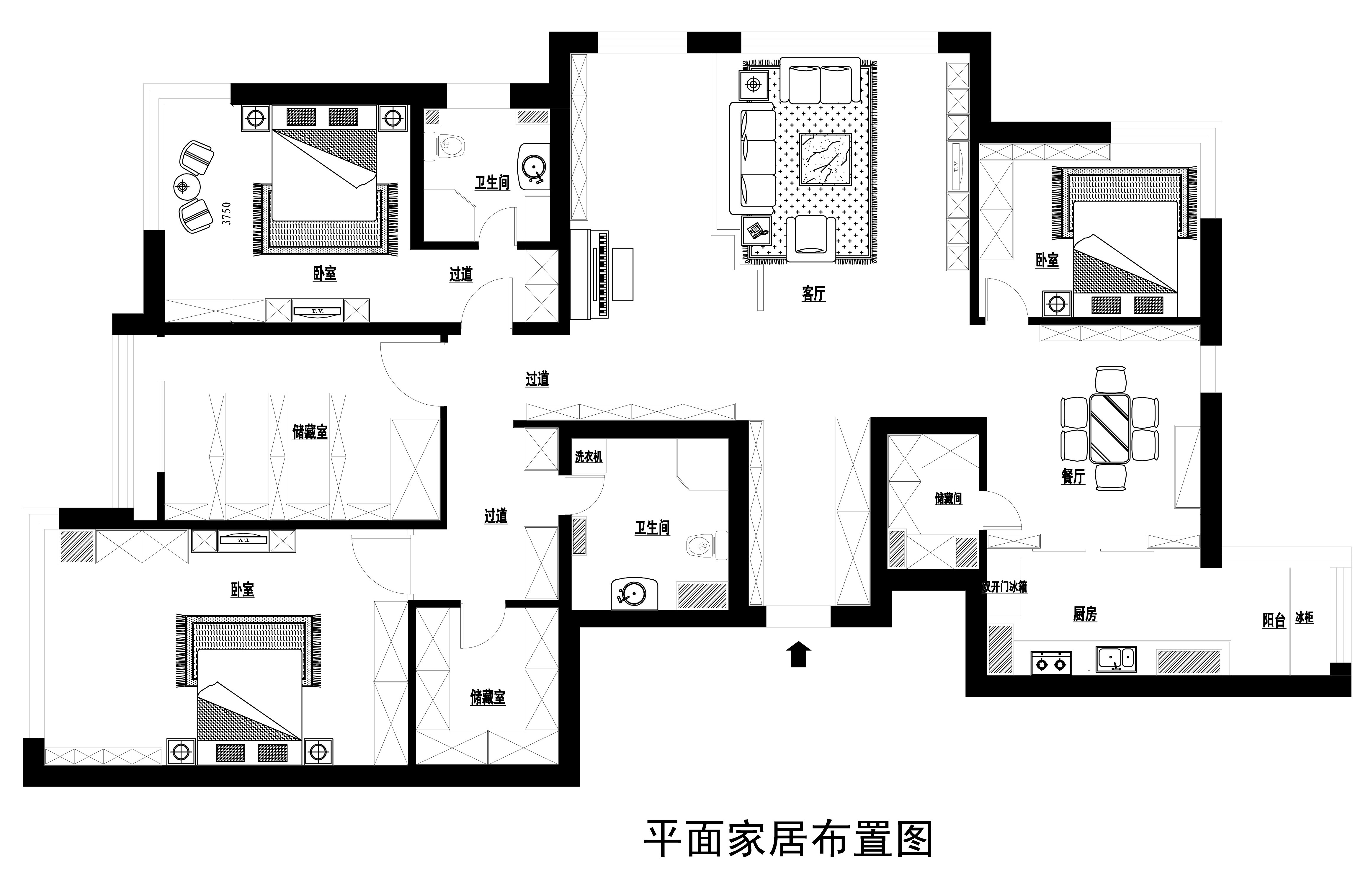 中式风格 别墅装修 稳重 户型图图片来自上海实创-装修设计效果图在200平米别墅中式风格的分享