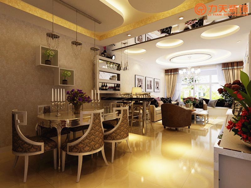 二居 欧式 餐厅图片来自阳光力天装饰在简欧风格 振业城中央97㎡的分享