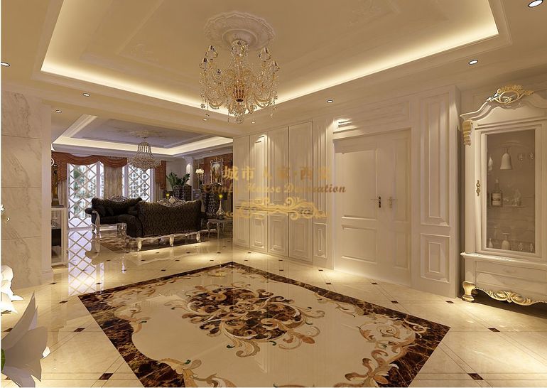 白欧风格 165平米 客厅图片来自西安城市人家装饰公司在曲江6号165平米四居室装修设计的分享