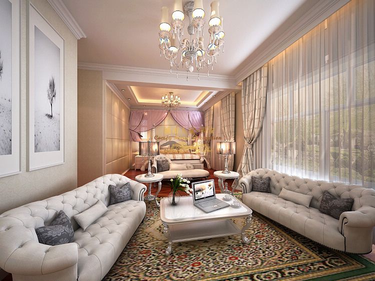 欧式 三居 客厅图片来自西安城市人家装饰公司在莱安逸境149平米三居室装修设计的分享