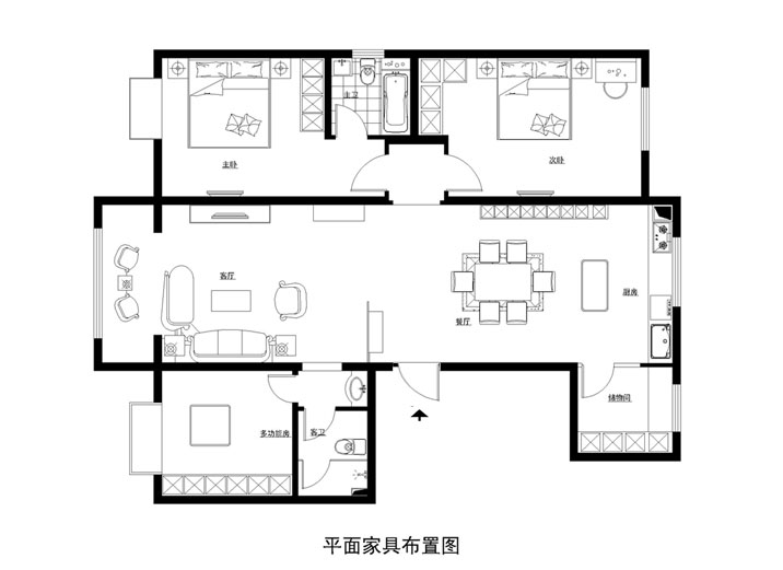 新古典欧式 三居室装修 低调奢华 收纳 户型图图片来自上海实创-装修设计效果图在新古典欧式低调奢华的婚房的分享