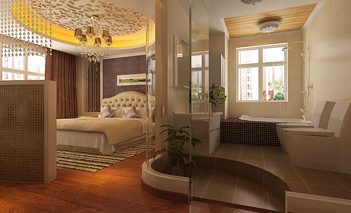 简约 别墅 卧室图片来自北京元洲装饰在西山壹号院时尚现代风格的分享