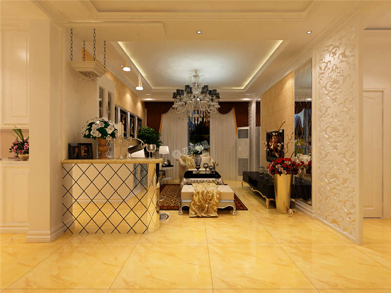 欧式 二居 客厅图片来自阳光力天装饰在雅仕兰庭-77.4㎡-简欧风格的分享
