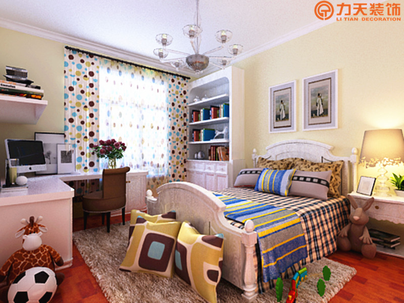 欧式 二居 卧室图片来自阳光力天装饰在大城赞兴旺居-95.77㎡-简欧风格的分享