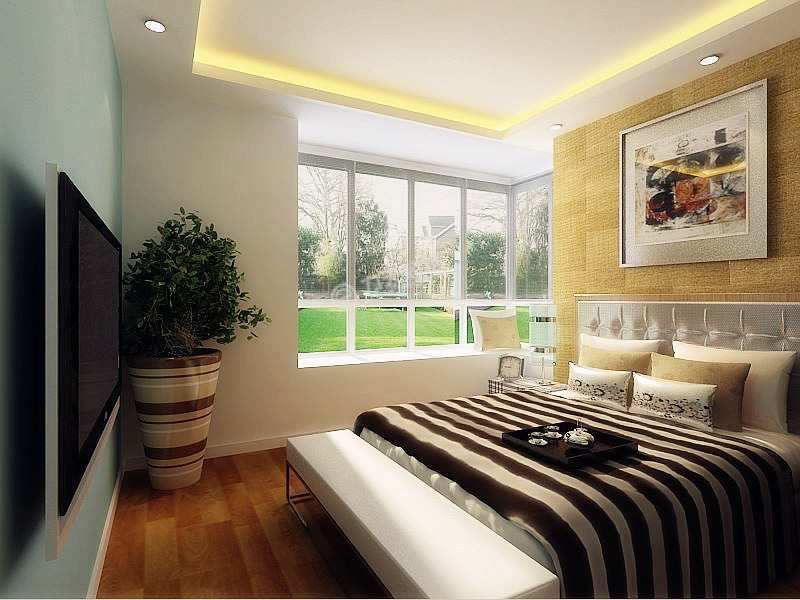 现代 三居 卧室图片来自阳光力天装饰在卫津领寓-135.38㎡-现代风格的分享