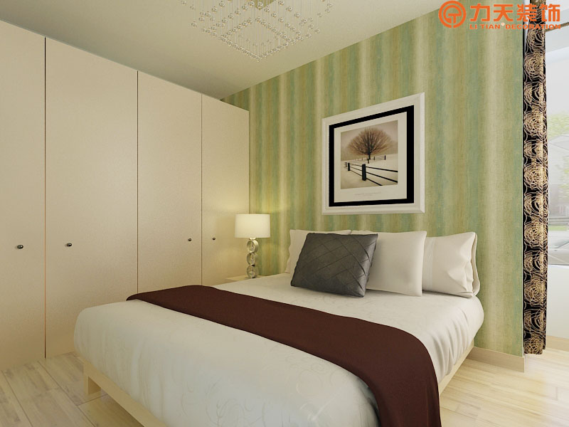 简约 二居 卧室图片来自阳光力天装饰在弘泽城-77.73㎡-简约风格的分享