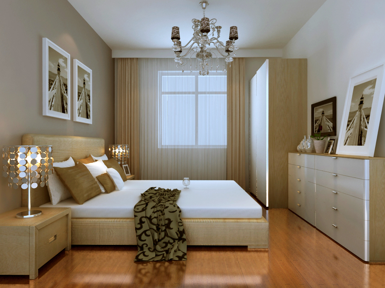 领秀慧谷 现代简约 卧室图片来自框框在领秀慧谷两居室现代简约暖色调的分享