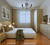 主卧室：主卧室空间以灰色墙面做呼应，白色加木色家具做搭配，突显出卧室的温馨、明亮。