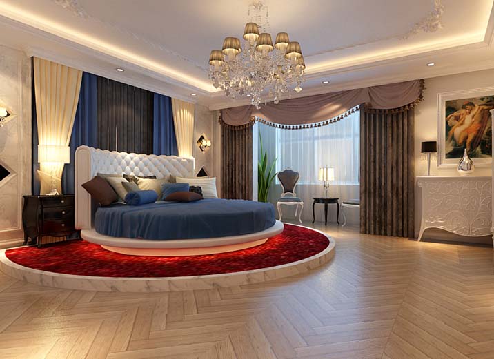 三居 欧式 收纳 高端大气 卧室图片来自上海实创-装修设计效果图在135平米新古典欧式风格的分享