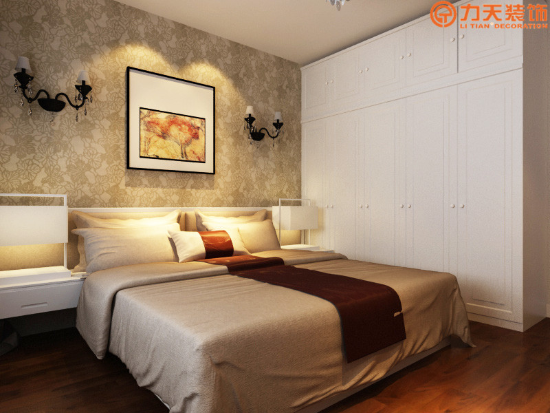 简约 三居 卧室图片来自阳光力天装饰在贻成豪庭-118㎡-现代简约的分享