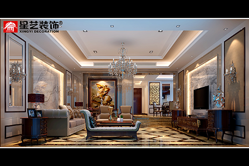欧式 别墅 客厅图片来自广州星艺装饰有限公司在凯茵名门别墅的分享