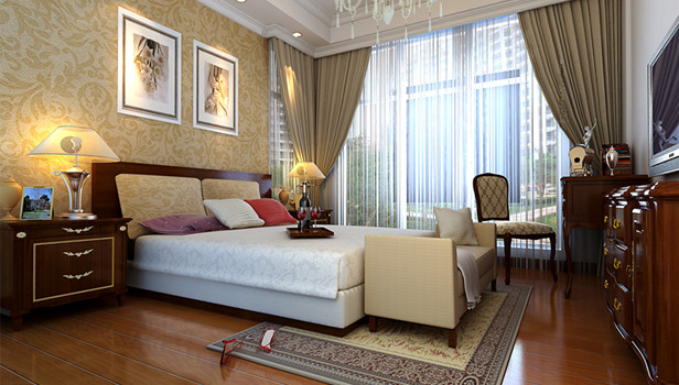 三居 卧室图片来自广州名匠装饰在现代中式名门世家的分享