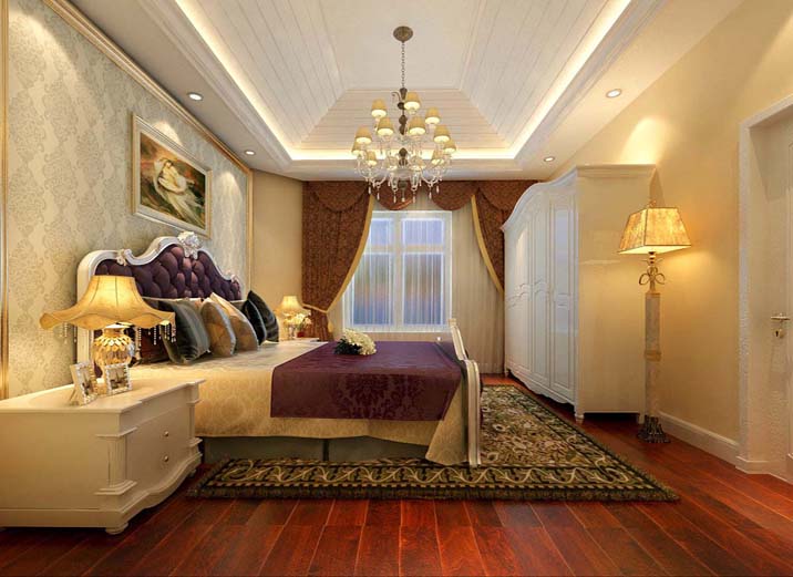 欧式 别墅 80后 小资 卧室图片来自实创装饰百灵在固安孔雀城220平米欧式效果图的分享