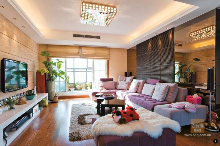 混搭 客厅图片来自百安居设计师小溪在生机盎然 200平复式公寓空间的分享