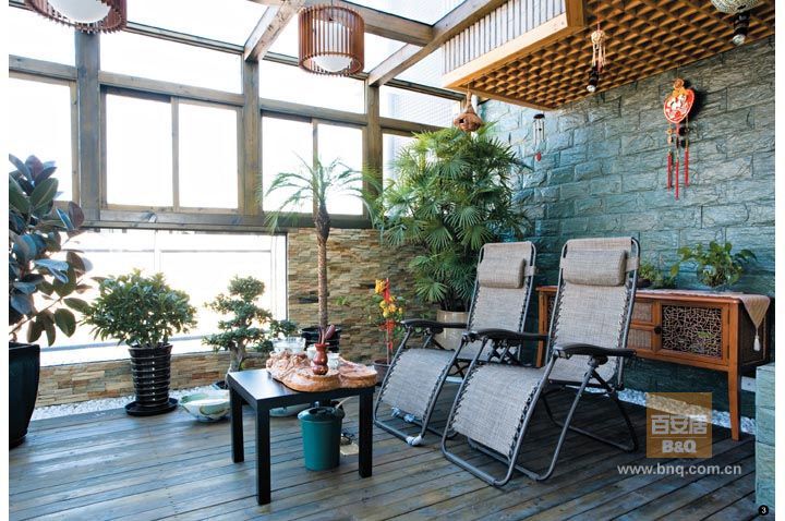 混搭 阳台图片来自百安居设计师小溪在生机盎然 200平复式公寓空间的分享