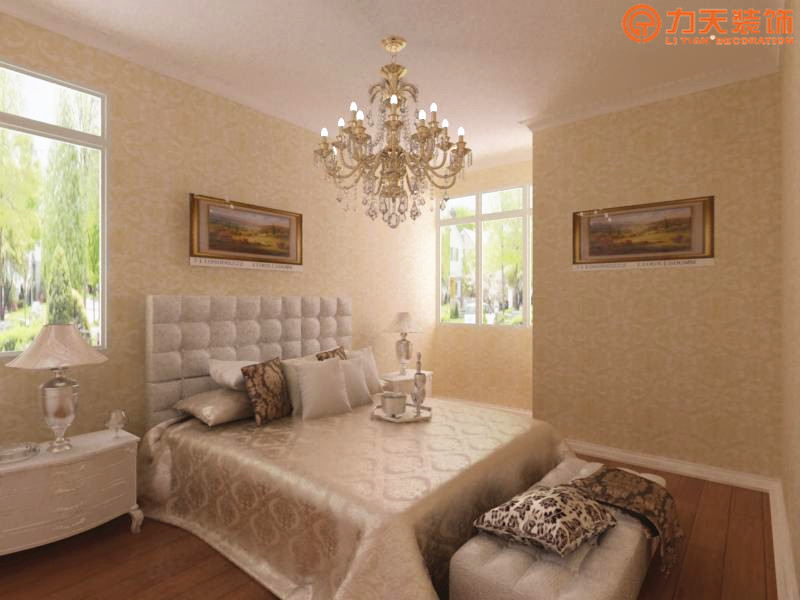 欧式 二居 卧室图片来自阳光力天装饰在天房彩郡新尚园-95.60㎡-欧式的分享