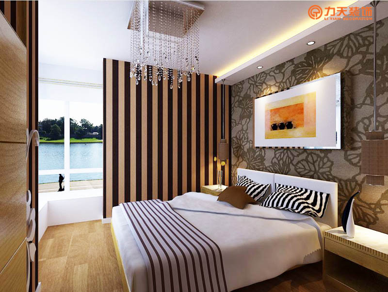 现代 二居 卧室图片来自阳光力天装饰在建投观海-90㎡-现代风格的分享