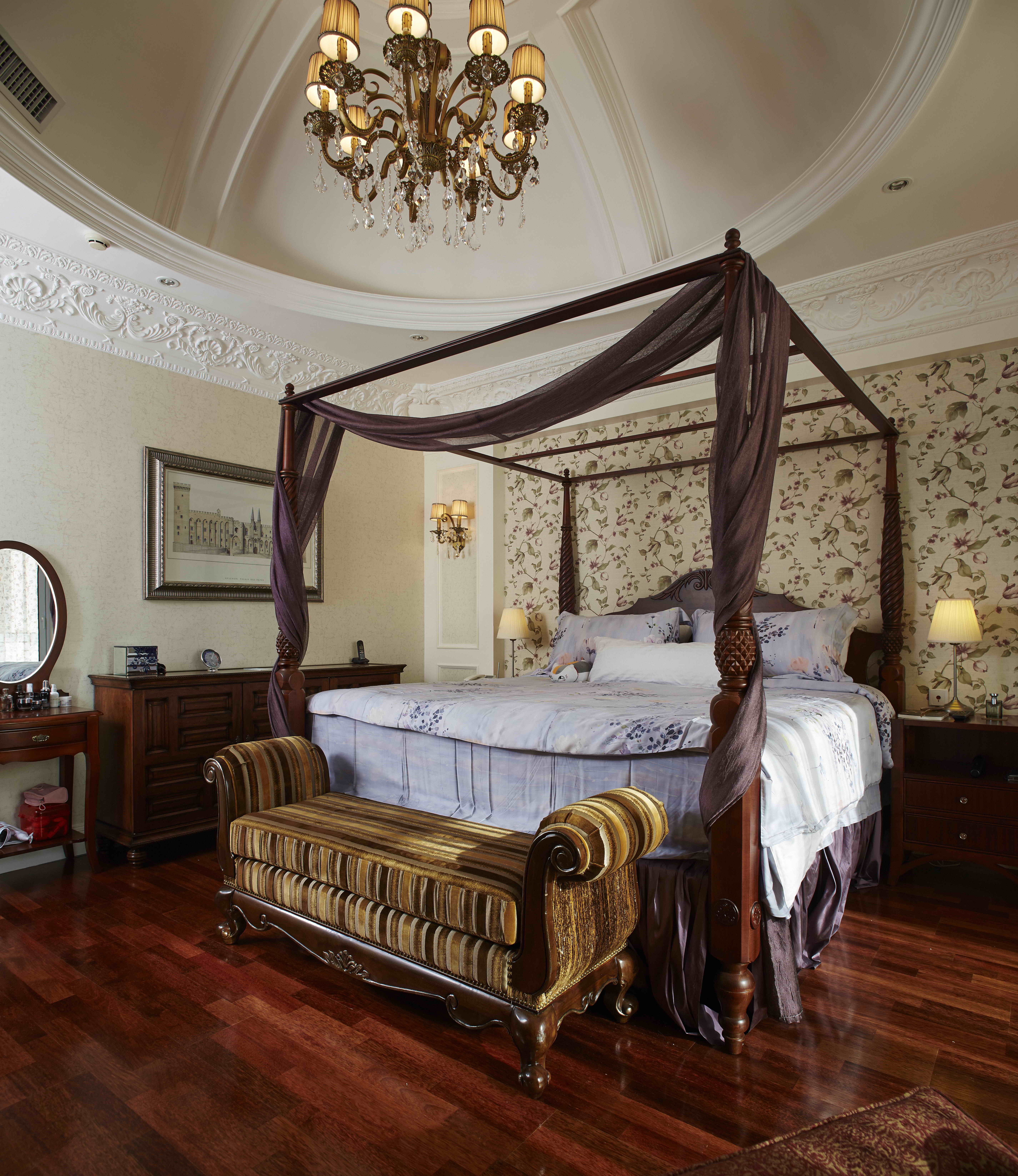 混搭 别墅 旧房改造 卧室图片来自尚层装饰张迪在西山林语 420平米 混搭风格的分享