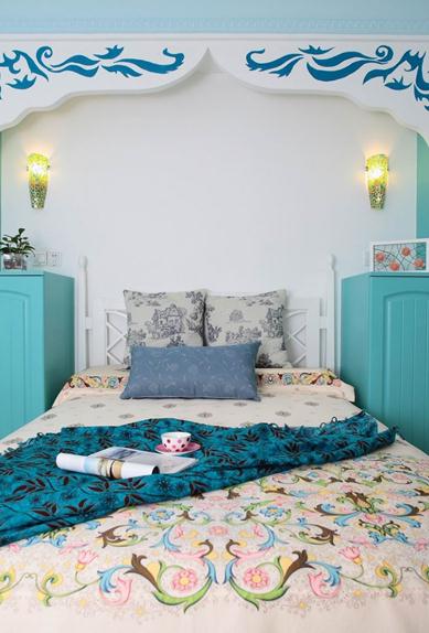 二居 80后 小资 白领 地中海 蓝白 清新 经典 海洋 卧室图片来自唯美装饰在蓝白色经典配清新地中海风格二居的分享