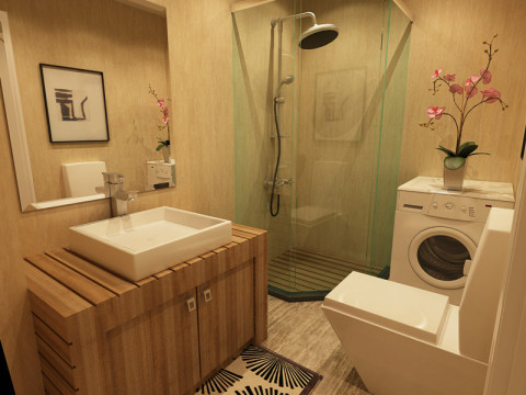 现代 卫生间图片来自百家装饰小李在帝景湾--小户型之美的分享