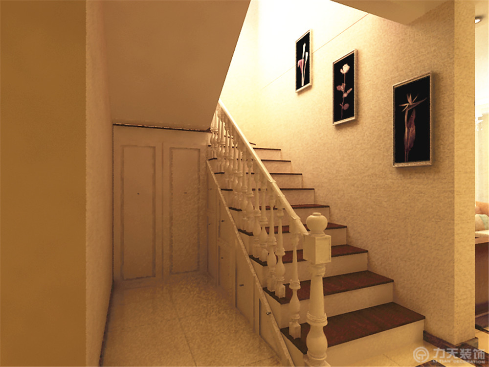 现代 四居 楼梯图片来自阳光力天装饰在林溪地-160㎡-现代风格的分享