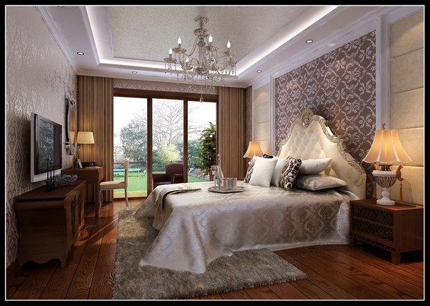 典雅 优雅 高富帅 白领 小资 卧室图片来自贾凤娇在细腻讲究 人文素养的新古典居室的分享