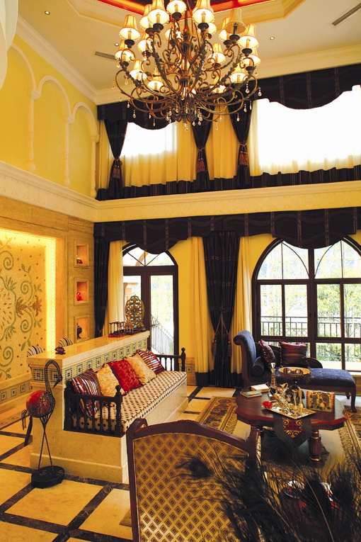 客厅图片来自香港古兰装饰-成都在纯正欧式时尚，尽显奢华的分享