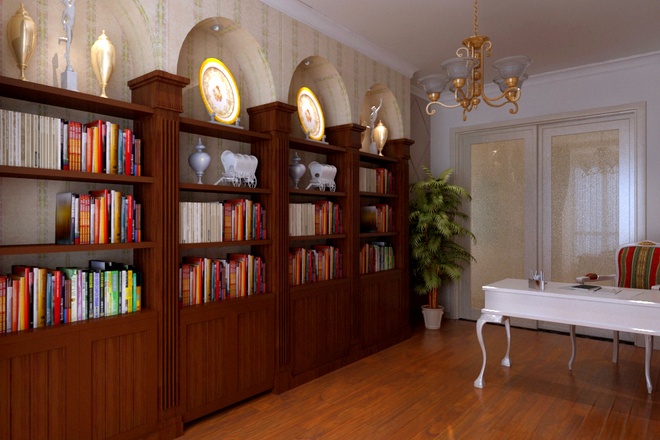 欧式 三居 小资 白富美 高富帅 书房图片来自北京合建装饰在富北嘉园的欧式风情的分享