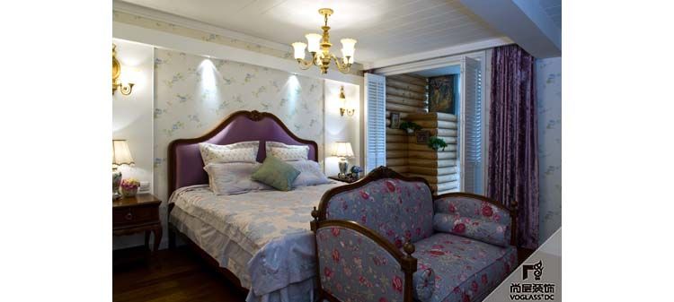 别墅 欧美风情 装修风格 装修设计 卧室图片来自尚层装饰张迪在金色漫香林 300平米的分享