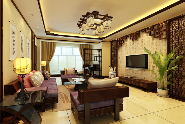 客厅图片来自北京元洲装饰在格调高雅意蕴深厚的生活空间的分享