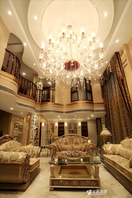 别墅 客厅图片来自北京元洲装饰在低调奢华完美展现洛可可风情的分享