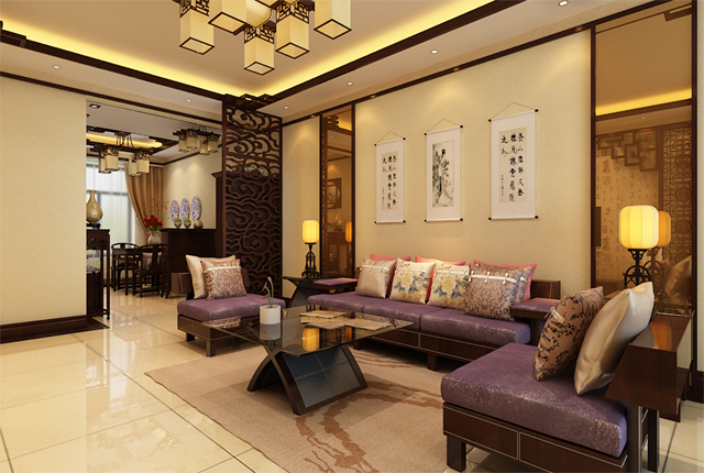 客厅图片来自北京元洲装饰在格调高雅意蕴深厚的生活空间的分享