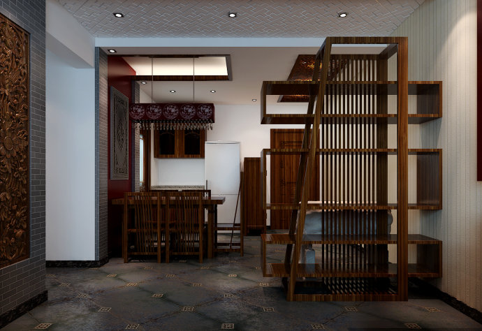 二居 餐厅图片来自北京元洲装饰在龙湖蔚蓝香醍90平米新中式风格的分享