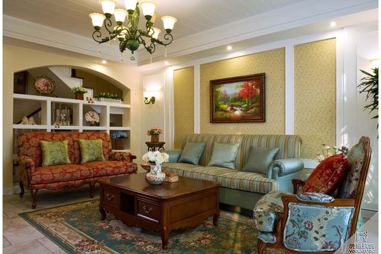 别墅 欧美风情 装修风格 装修设计 客厅图片来自尚层装饰张迪在金色漫香林 300平米的分享