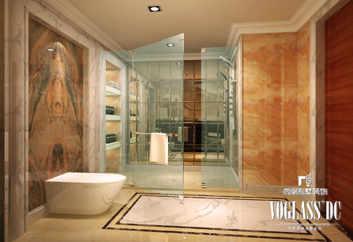 欧式 别墅 客厅 卧室 卫生间 餐厅 卫生间图片来自北京别墅装修案例在财富公馆的分享