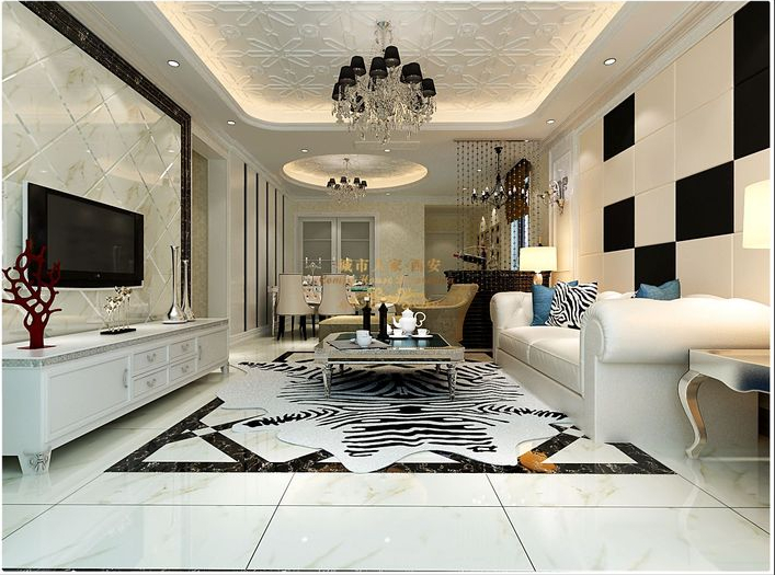 欧式 客厅图片来自西安城市人家装饰公司在荣华北经城130平米装修设计的分享