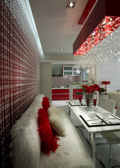 现代 简约 时尚设计 成都装修 客厅图片来自香港古兰装饰-成都在红白搭配。不一样的装修设计的分享