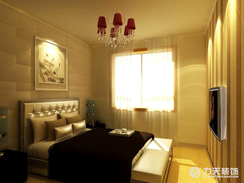 简约 二居 卧室图片来自阳光力天装饰在大城赞兴旺居-88.20㎡-简约风格的分享