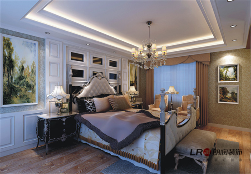 卧室图片来自朗润装饰工程有限公司在欧式豪华别墅的分享