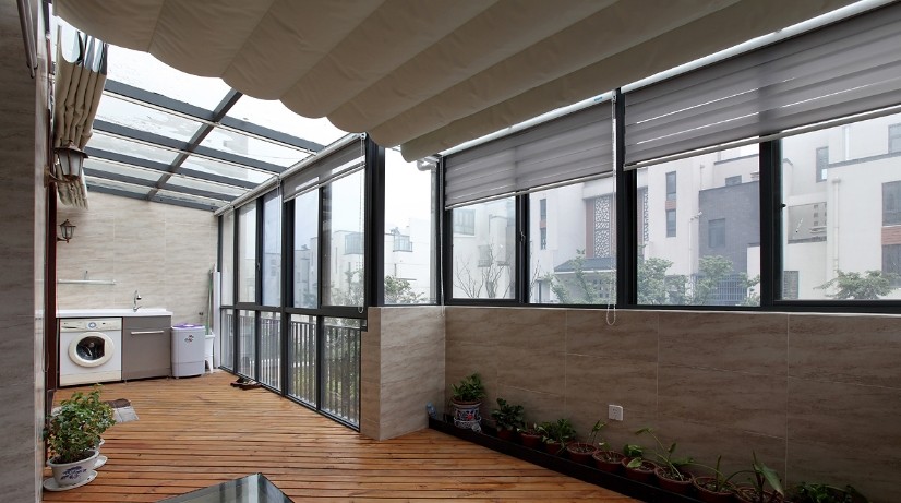 阳台图片来自家装大管家在营造时尚休闲 140平现代中式居的分享
