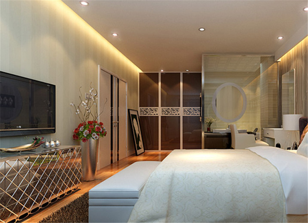 三居 简约 白领 小资 旧房改造 卧室图片来自上海实创-装修设计效果图在21万三口之家时尚奢华住宅的分享