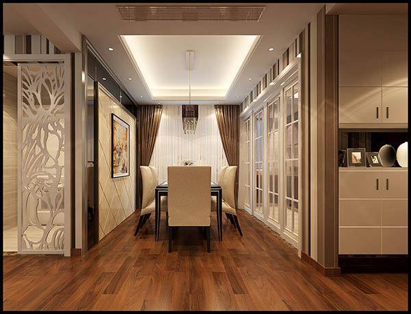 欧式 三居 银泰御华园 餐厅图片来自武汉龙发装饰在银泰御华园-欧式风格的分享