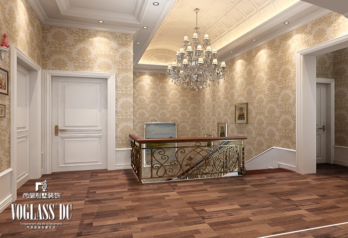 客厅 欧式 别墅 卧室 过道 休息室 楼梯图片来自北京别墅装修案例在简欧风格蓝岸丽舍经典案例的分享
