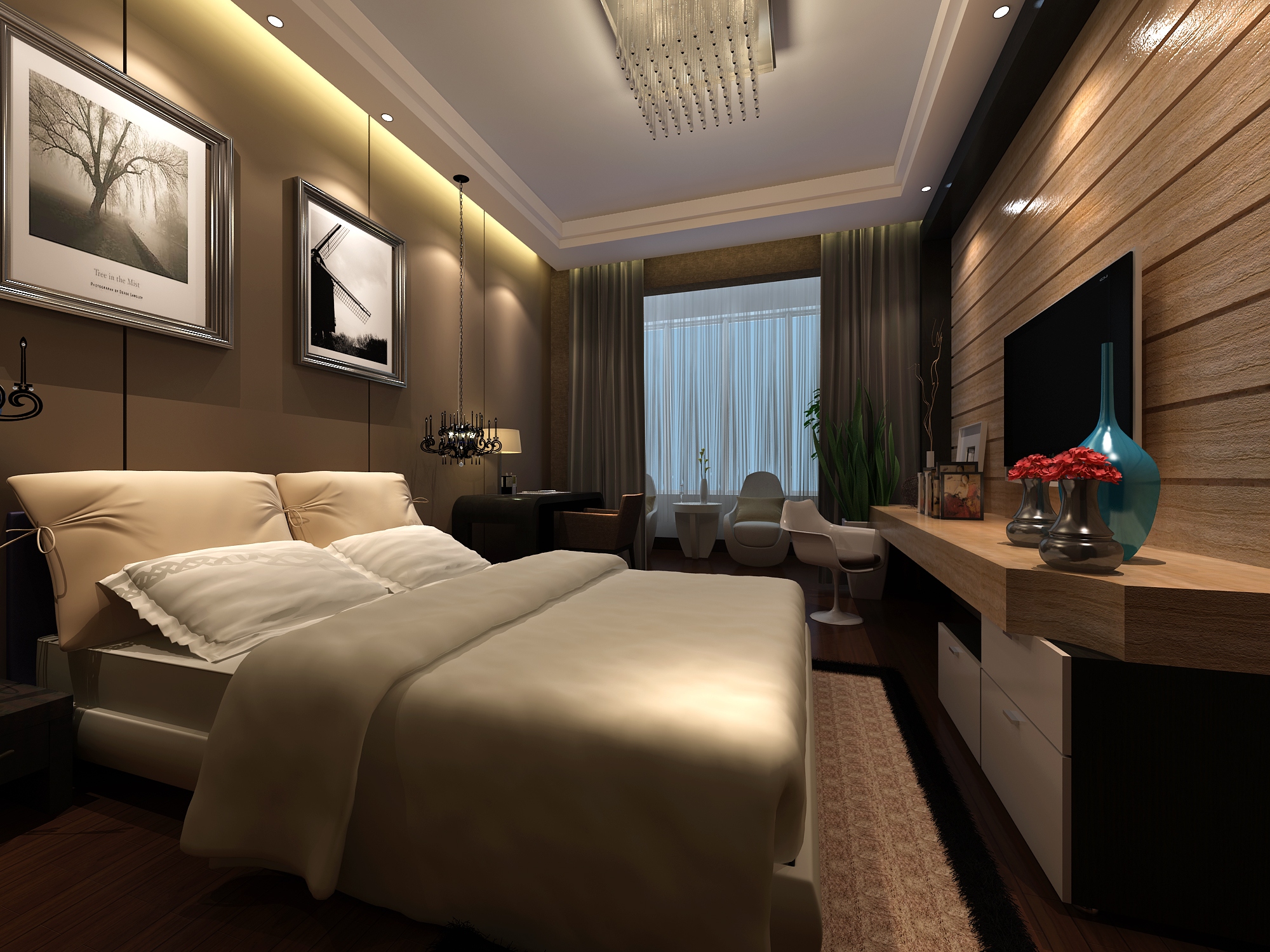 简约 二居 卧室图片来自实创装饰上海公司在中上层3口定制时尚简约温馨家的分享